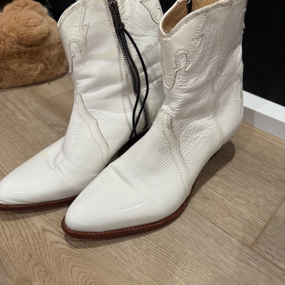 Free People Patent Leather Frontier Cowboy Bootie size 9.5 - Picture 2 of 3